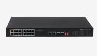 DAHUA PFS3218-16ET-135,16 Port PoE,10/100 135W,+2 Port SFP,+2 Port GigaBit Uplink,Yönetilemez,Rack Mount Switch